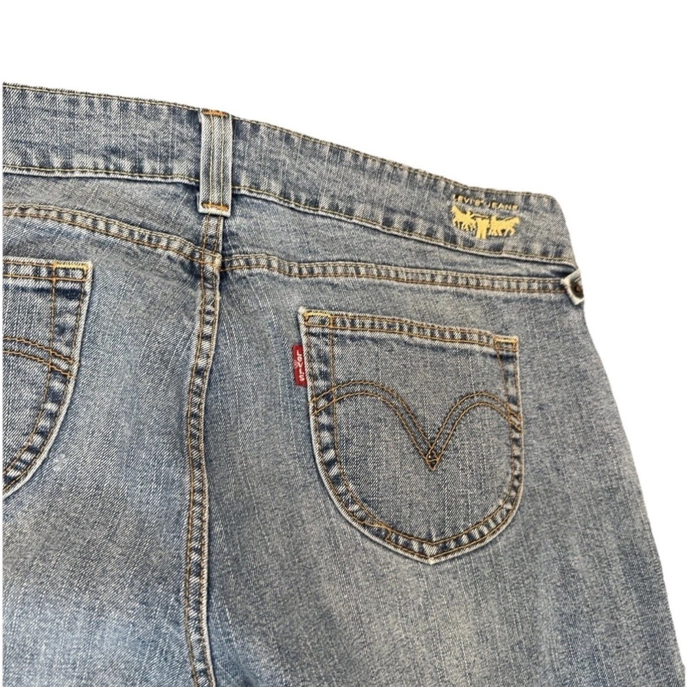 Levi’s Slouch Y2K Vintage Low Rise Wide Leg Cuffed Hem Capri Jeans Women Size18 - Picture 5 of 8